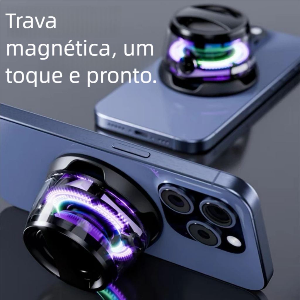 Caixa De Som LED Bluetooth magnético portátil atmosfera colorida RBG mini Speaker à prova d'água