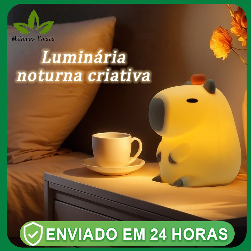 Luminária Capivara Luz Noturna/ luz fofa LED Luz Noturna Para Dormir em Oferta na Shopee
