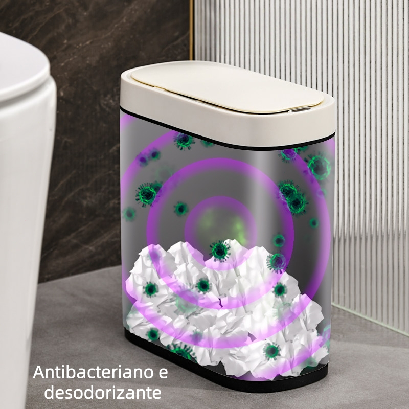 Lixeira com Sofisticada Sensor Automático Inteligente Toque Cesto Lixo — foto 8