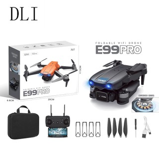 Dli Drone E99 Pro 4k Wifi Hd Dual Câmeras Brushless Profissional Com Motor Sem Escovas Atualizado