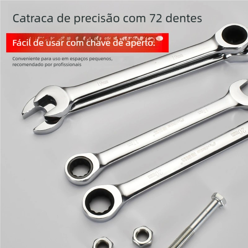 UMA Chave Combinada Catraca Cromo Vanadium Profissional incrivel UNIDADE