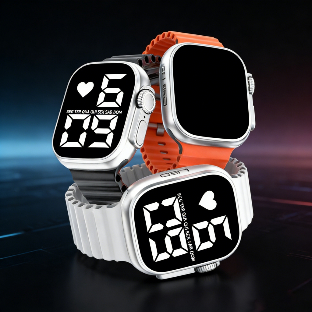 Relógios À Prova D'água Unissex (P9) LED Digital de Pulso Esportivo feminino Masculino Esporte Pulseira De Silicone Novo em Oferta na Shopee