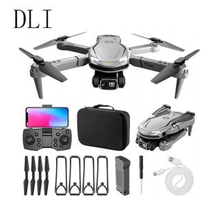 DLI Drone V88 Com Câmera 4k Dupla Full Hd Foto Filma Cor Cinza/Preto