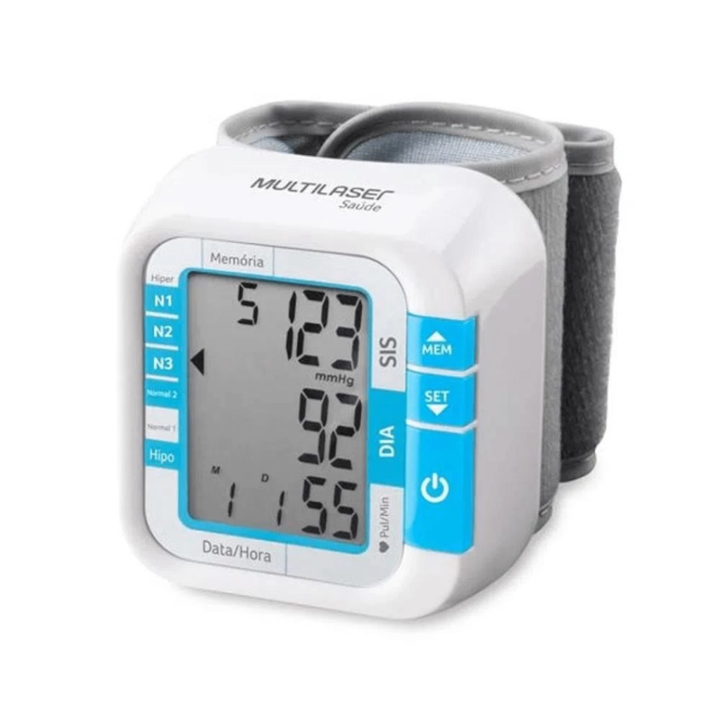 Aparelho Medidor de Pressão Arterial Digital de Pulso Multilaser HC204