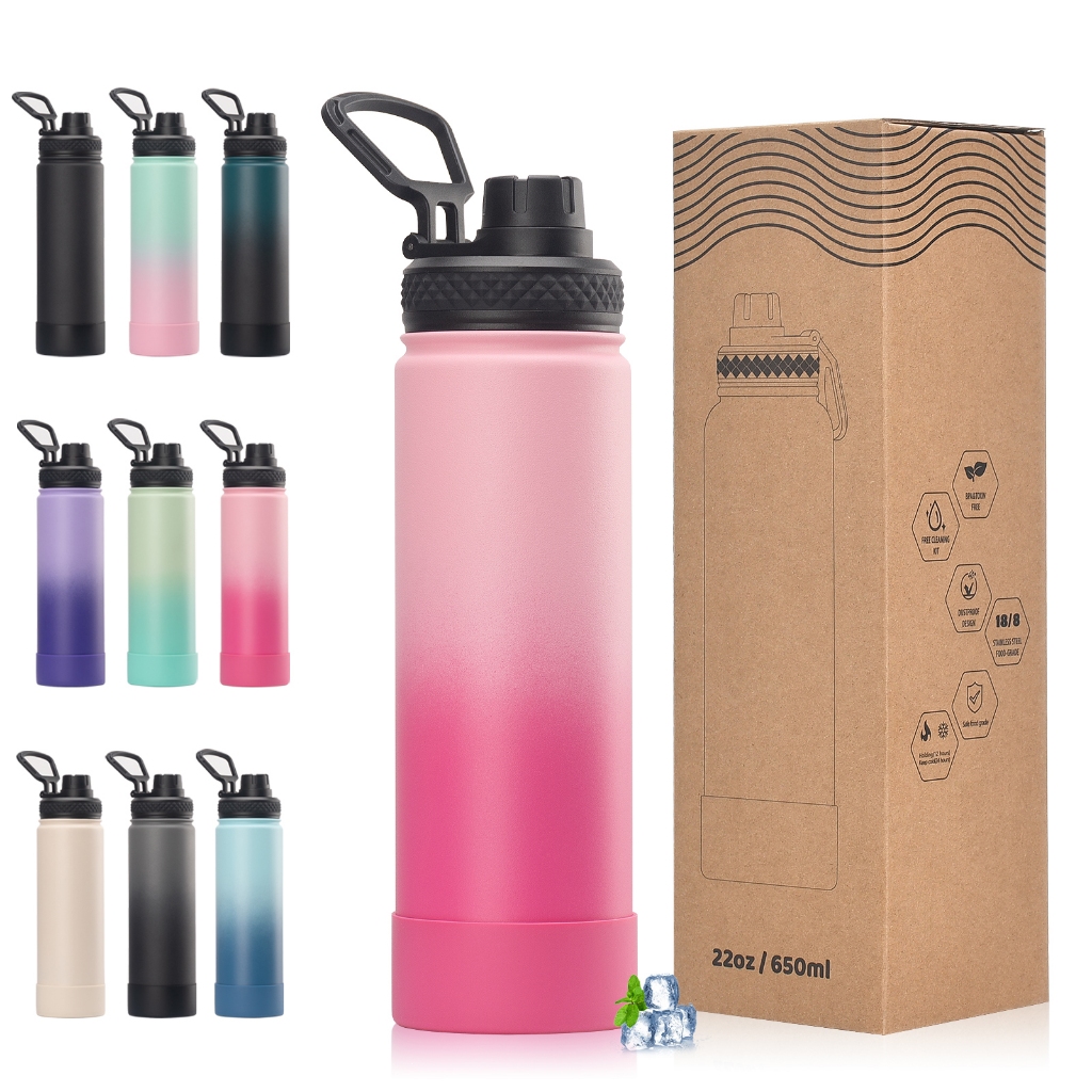 WATERSY Garrafa Térmica 650ml para Academia: Leve, Resistente e Sem Vazamentos em Oferta na Shopee