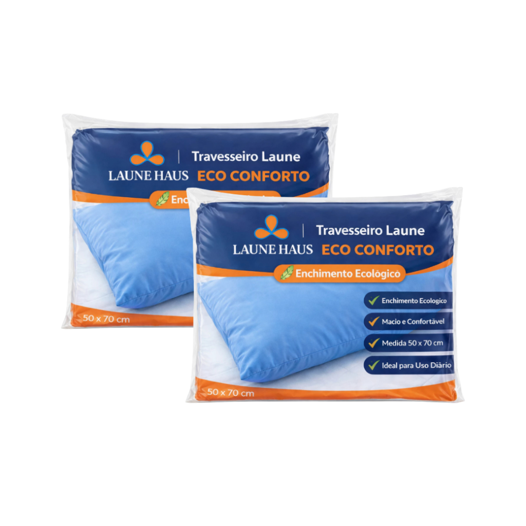 2 Travesseiro Impermeáel Ecológico Conforto 70x50cm Laune Haus em Oferta na Shopee