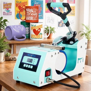 11oz Prensa Térmica Canecas Sublimador Touch Screen Cor azul110/220V Mecolour em Oferta na Shopee