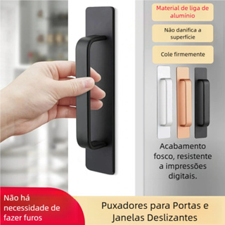 Maçaneta De Porta NAESV , Montada Em Superfície Sem Perfuração , Gabinete Com Botões Push-pull Autoadesivos em Oferta na Shopee