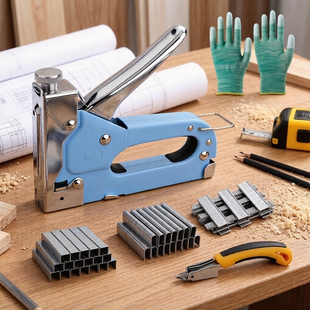 Grampeador manual profissional de alta pressão para estofados 2000 grampos MECOLOUR