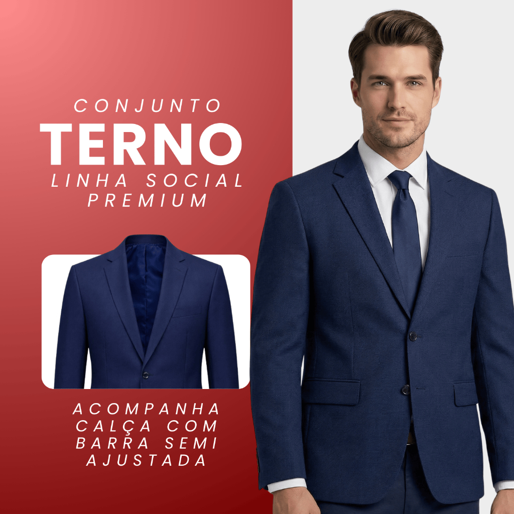 Terno Slim Executivo Elastano Premium Alfaiataria Microfibra Elastano Flexivel Italiano