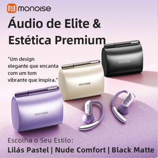 Monoise fone de ouvido bluetooth sem fio Esportivo c/ Gancho ENC, Design Ergonômico, IPX6, Bluetooth 5.4, Bateria 40h em Oferta na Shopee