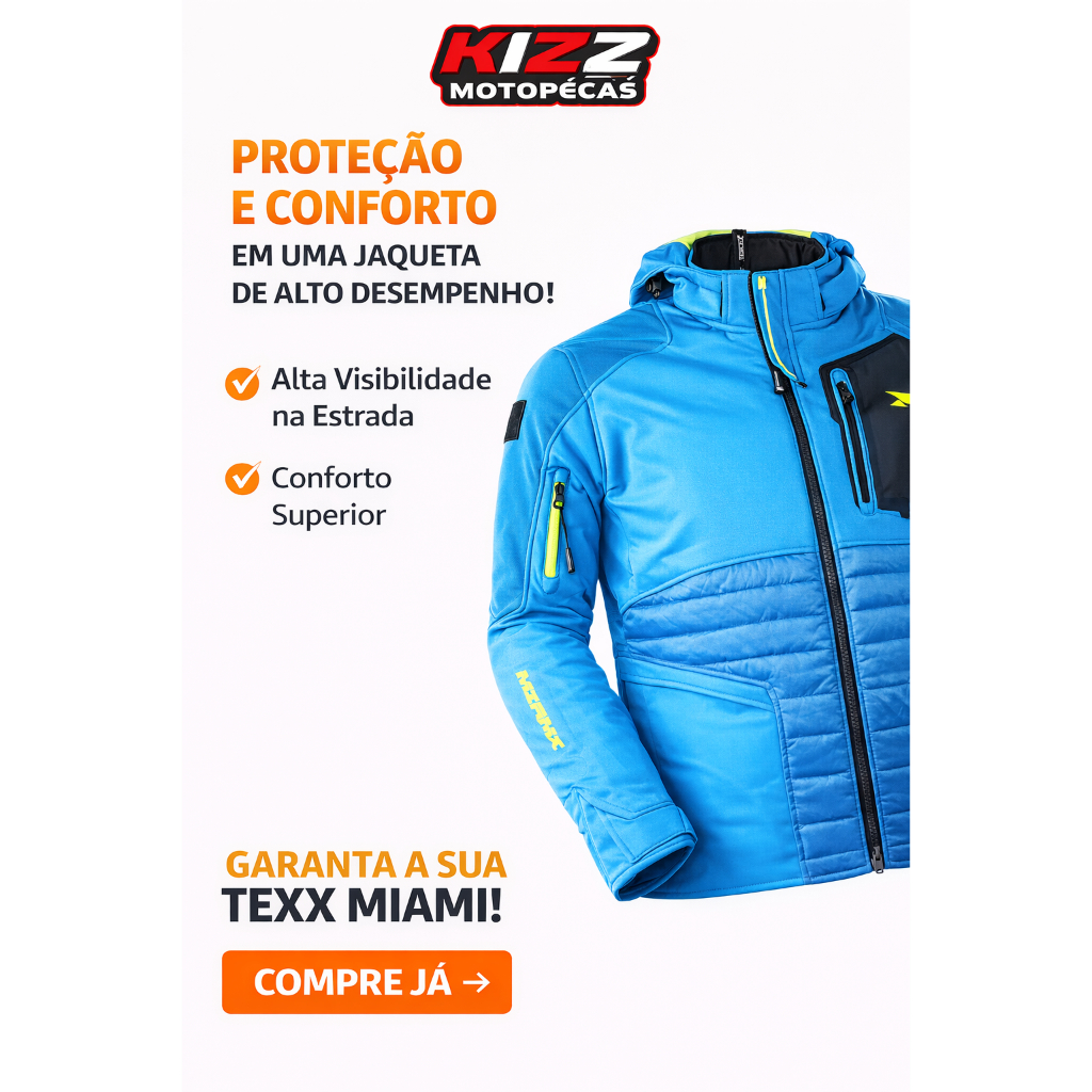 Jaqueta Texx Miami  Proteção Nível 2 Forro Térmico Conforto Urbano em Oferta na Shopee