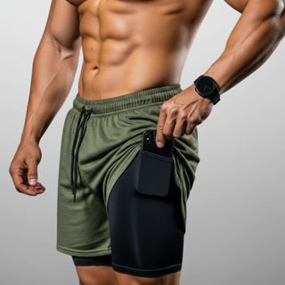 Shorts Masculino 2 em 1 para Academia com Bolso Confortável e Ideal para Atacado em Oferta na Shopee