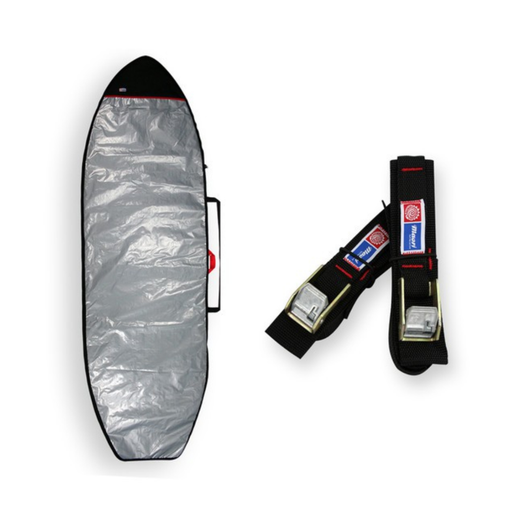 Capa Prancha Stand Up Paddle Refletiva Acolchoada 9'5 A 9'11 + Fita Rack 5m