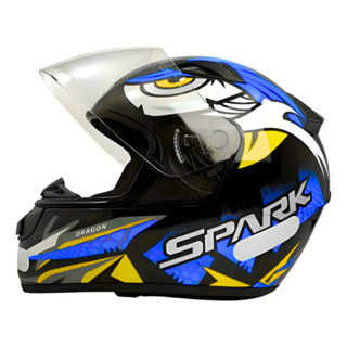 Capacete Masculino Ebf Spark Dragon Azul em Oferta na Shopee