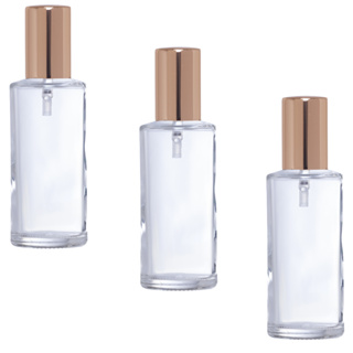 Kit 3 Frascos Cilíndrico Perfume Vidro C/ Válvula Spray Luxo Dourada 60ml em Oferta na Shopee