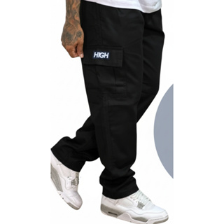 Calça Cargo streetwear  Masculina/Feminina  HI GI – Estilo Skate, 6 Bolsos, Cordão Ajustável em Oferta na Shopee
