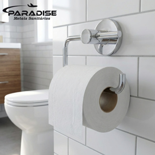Porta Papel Higiênico De Parede Paradise Imports Para Banheiro Em Aço Inox em Oferta na Shopee
