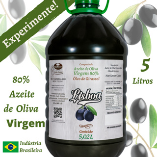 Azeite de Oliva Virgem Nacional 5 Litros Puro Blend com Óleo de Girassol Indústria Brasileira em Oferta na Shopee