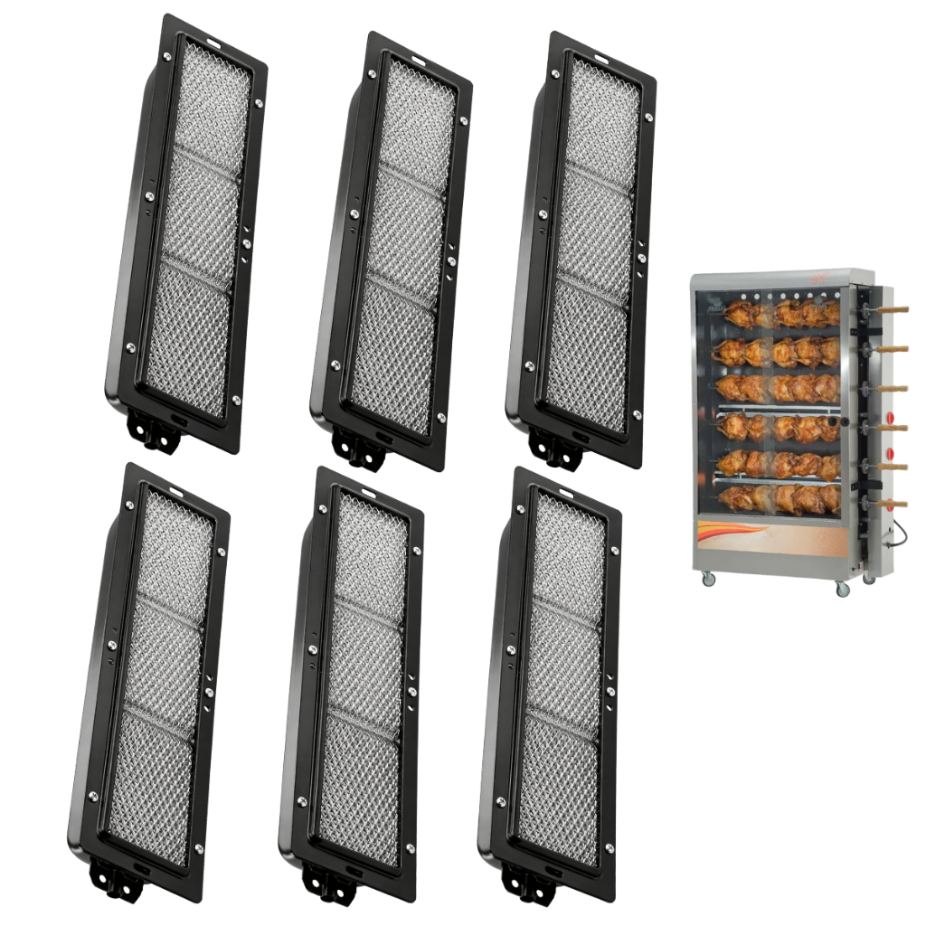 6x Queimador Infraver Para Forno Pizza Frangueira Assar Frango