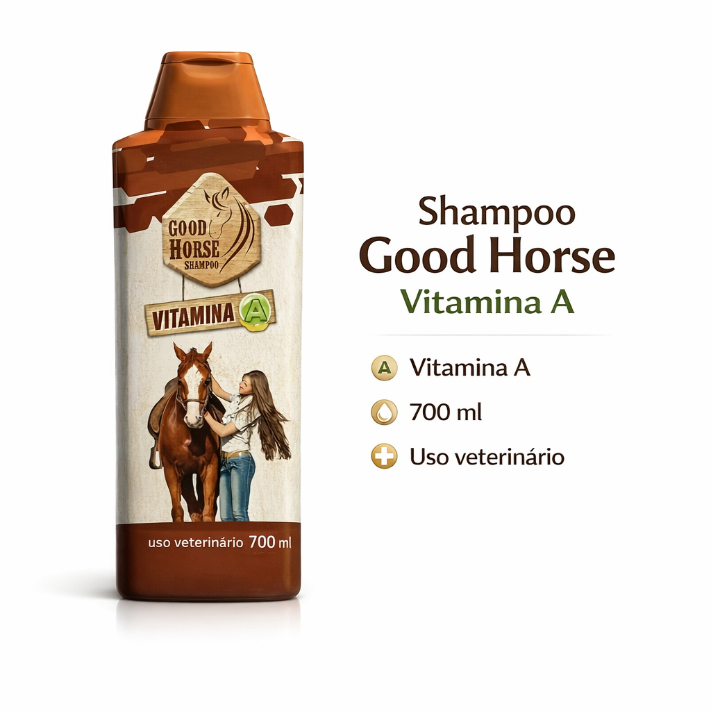 Shampoo Good Horse com Vitamina A Crescimento e Fortalecimento dos Fios 700ml - Envio Imediato Cresce Cabelo Rapunzel