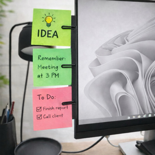 Porta Suporte Agenda Mensagem Clips 3D Para Monitor Organizador de Tarefas em Oferta na Shopee
