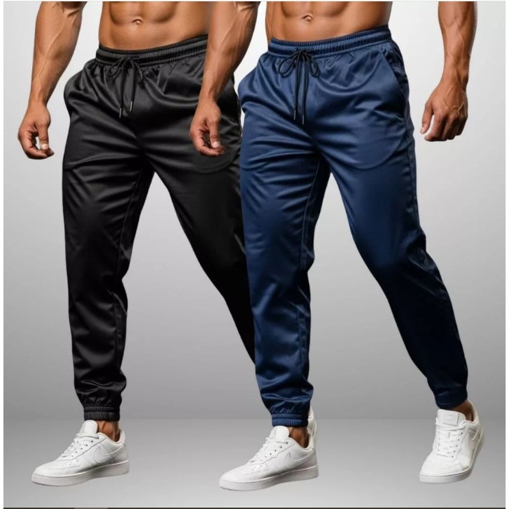 Calça Masculina Com Elastano Para Academia Esportiva Fitness Slim Fit Jogger Dry Fit Furadinho Leve Praticar Esportes