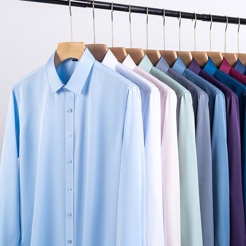 Forma Grande Camisa Social De Botão Masculina Manga Long Tecido MicroFibra Importado em Oferta na Shopee