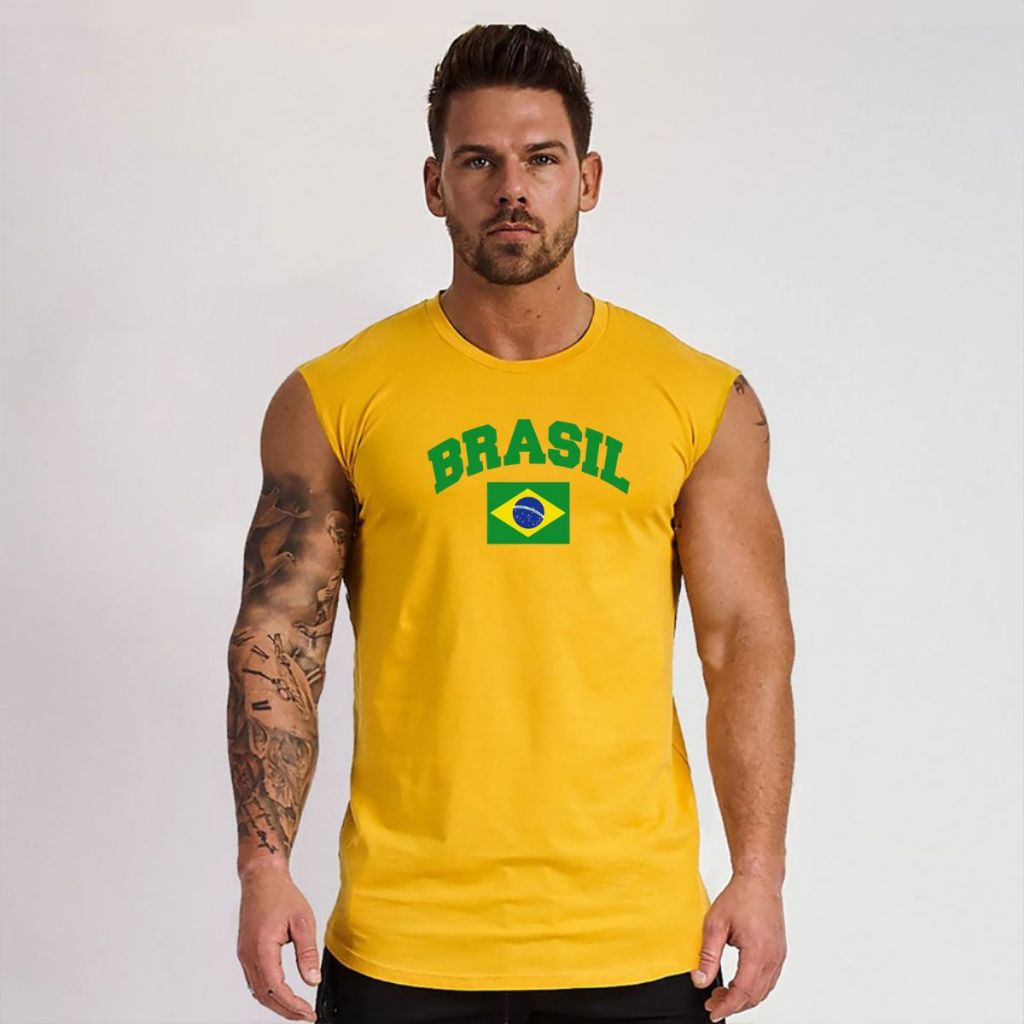 Regata Masculina Camisa Brasil Copa 2026 Machão longline
