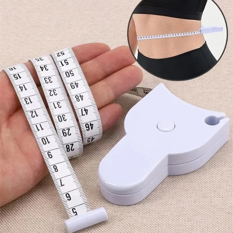 Fita Métrica de Cintura,  Corporal Retrátil 150cm – Ideal para Costura, Fitness e Uso Diário