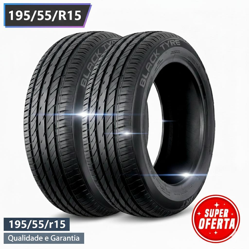 Par 2 Pneus 195/55/r15 Remold Selo do Inmetro Com Garantia-P/G Rallye, Saveiro, Fox, Polo, Punto...