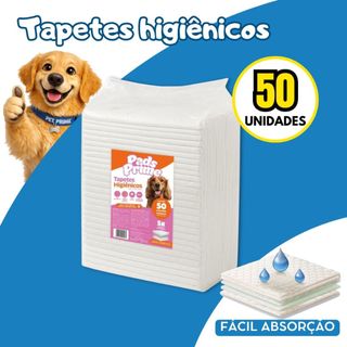 Tapete Higiênico 80X60 50 e 100 unidades PADS PRIME Pets Cães Cachorro