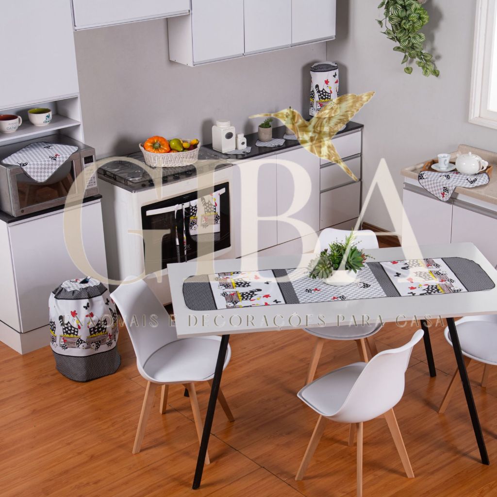 Jogo De Cozinha Completo 10 Peças Estampadas, Tecido Oxford de Alta Qualidade e Durabilidade, Acabamento em Overloque. em Oferta na Shopee