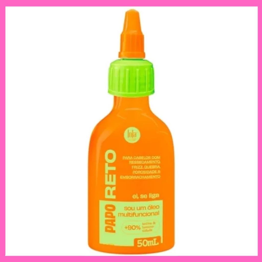 Papo Reto Óleo Multi Funcional 50ml Lola Cosmetics em Oferta na Shopee