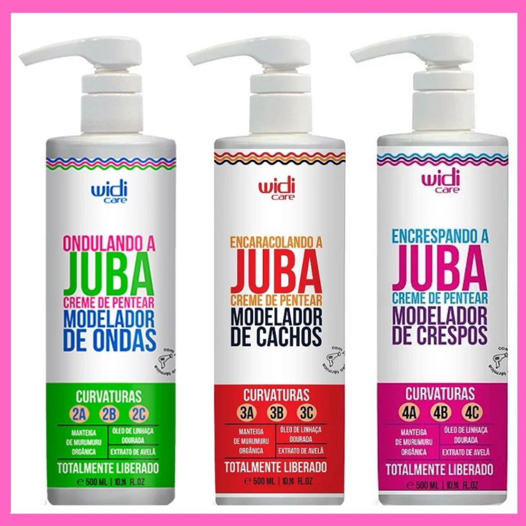 Seu Widi Care Juba Creme de Pentear 500ml - Encrespando/Encaracolando/Ondulando - Escolha o Seu