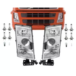 Par Farol Dianteiro Principal Para Volvo FH FM FM12 FH12 Com Lâmpadas Autolux 20360898