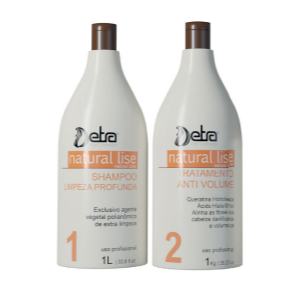 Kit Escova Progressiva Alisamento Natural Lise 2x1L Vita Lise shampoo e gloss redutor de volume