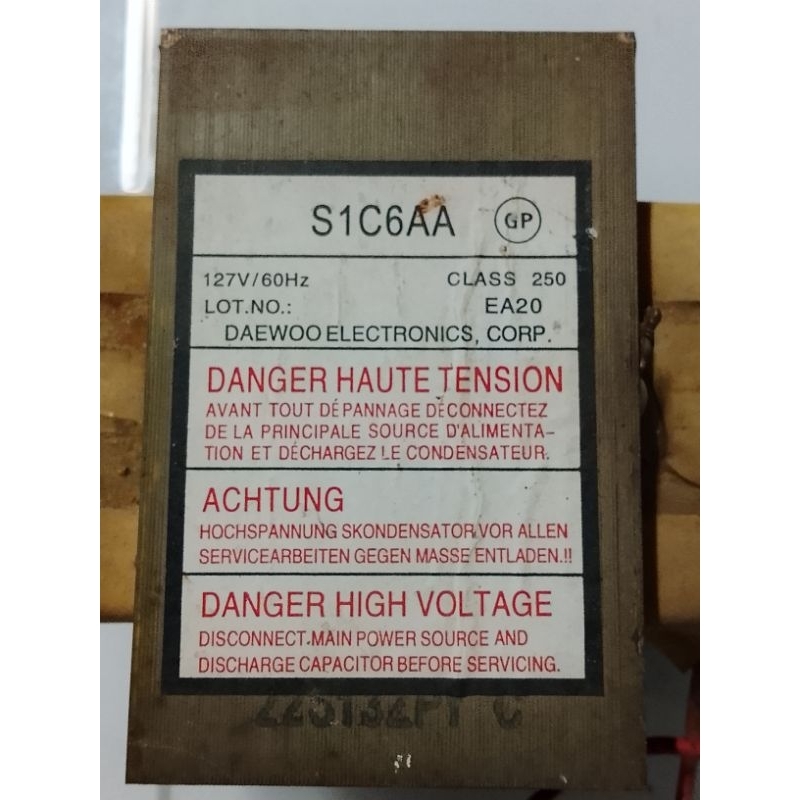 transformador para microondas Electrolux mef41Y 127v