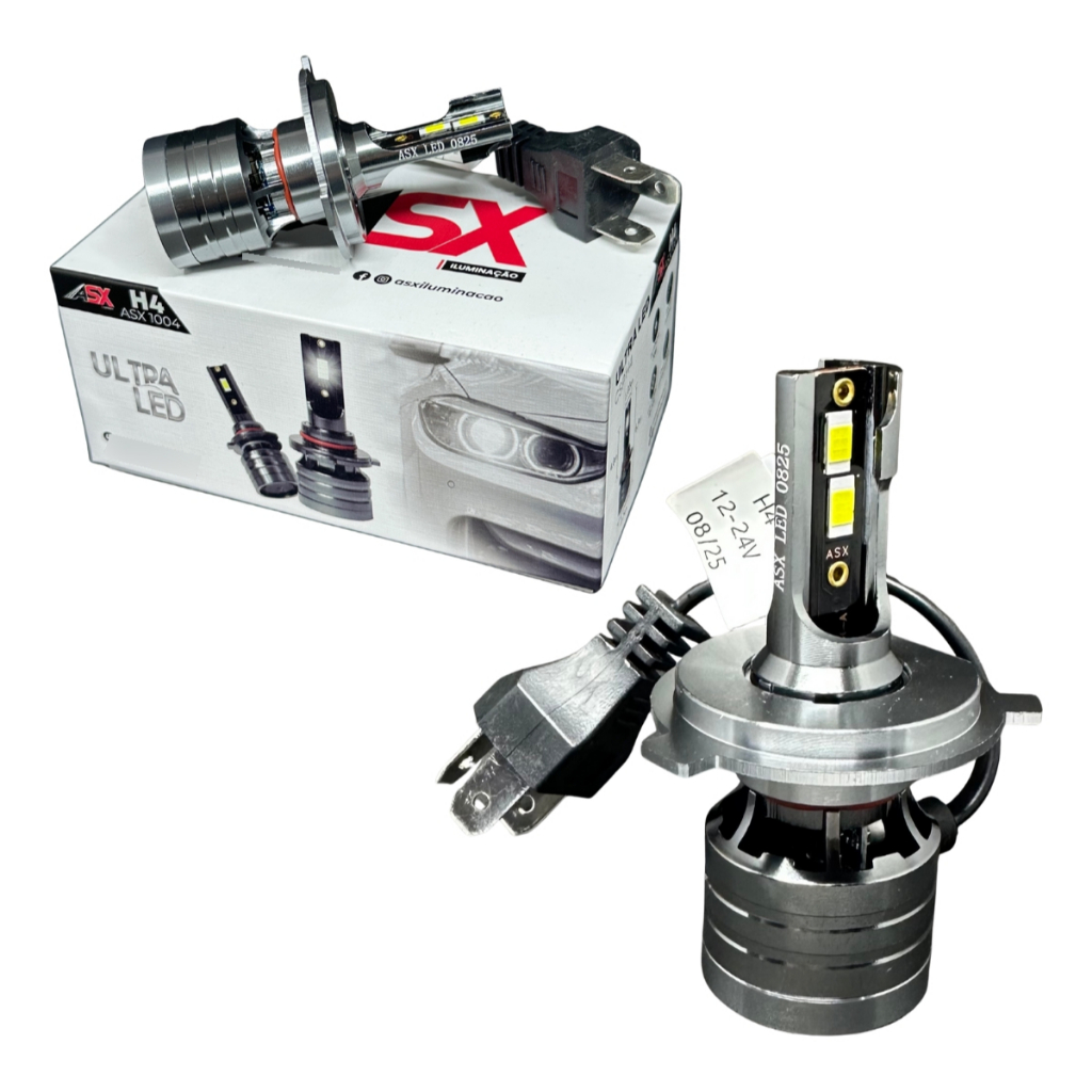 Par Ultra Led Asx 70w 10000 Lúmens 6000k H1 H4 H7 H11 H4 em Oferta na Shopee