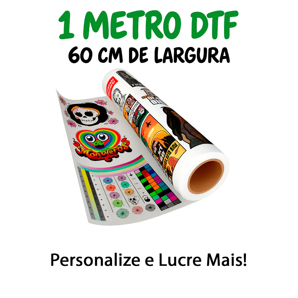Dtf Impressão Qualidade Para Estamparia Blusas Qualquer Tecido 1 METRO por 60 CM Envio 24h imediato