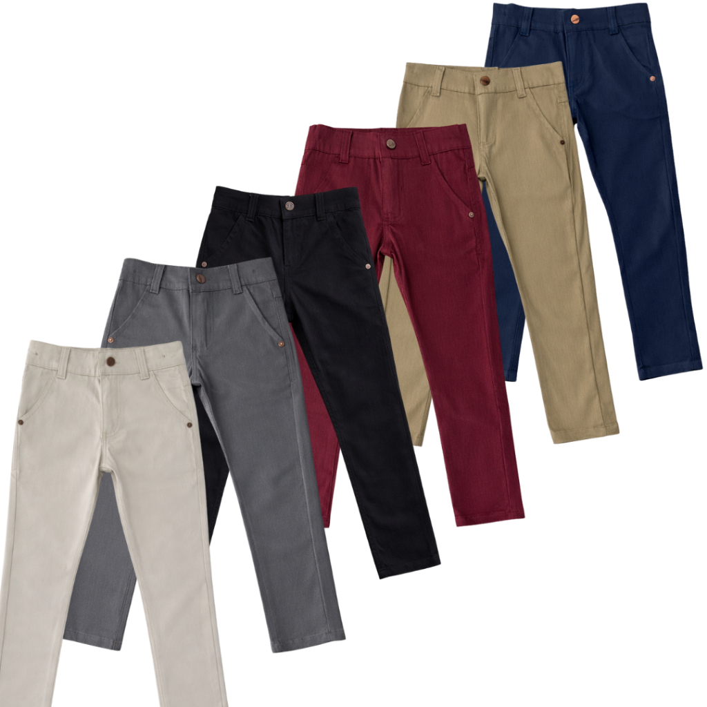 Calça Infantil Sarja Premium Menino Brim Masculina 1 - 10 Anos em Oferta na Shopee