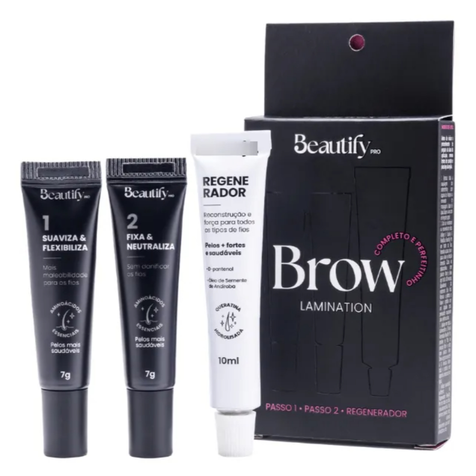 Kit Brow Lamination Beautify Pro Completo Sobrancelhas