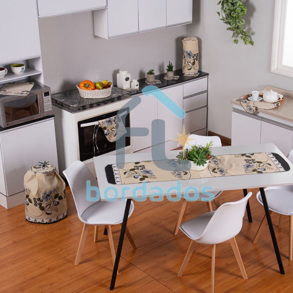 kit De Cozinha jogo com 10 Peças Estampado - Vicenzo em Oferta na Shopee