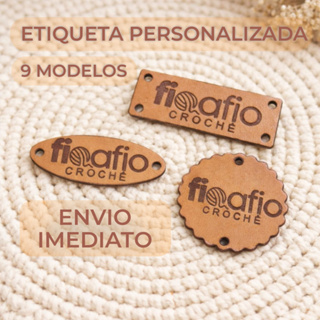 Etiquetas personalizadas em Couro Sintético para Crochê Tapetes e artesanatos em Oferta na Shopee