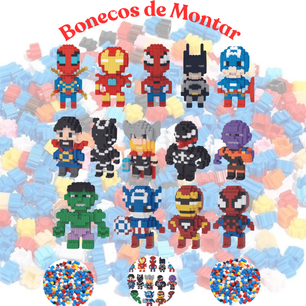 Blocos de Montar Nano De Construção Brinquedos Educativos Para Criança Modelos Variados Carpei