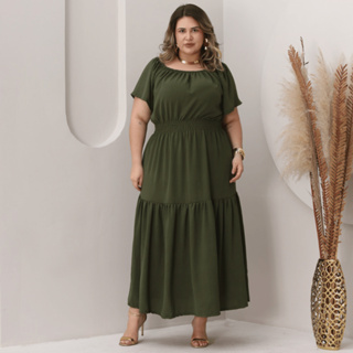Vestido Moda Evangelica Longo Plus Size  | Lançamento Instagram em Oferta na Shopee