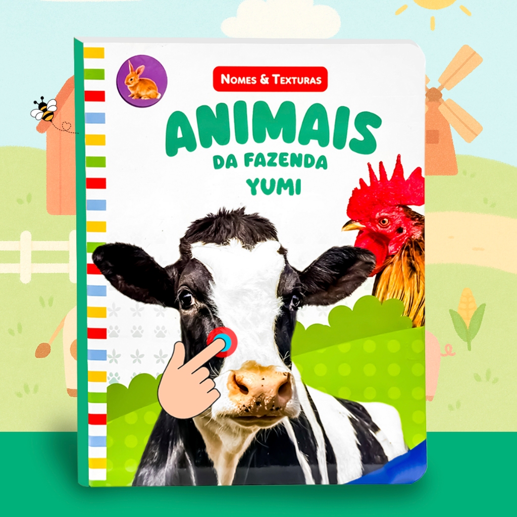 Livro Infantil Bebê Toque E Sinta Animais Fazenda Livro Sensorial Texturas Realistas Premium em Oferta na Shopee