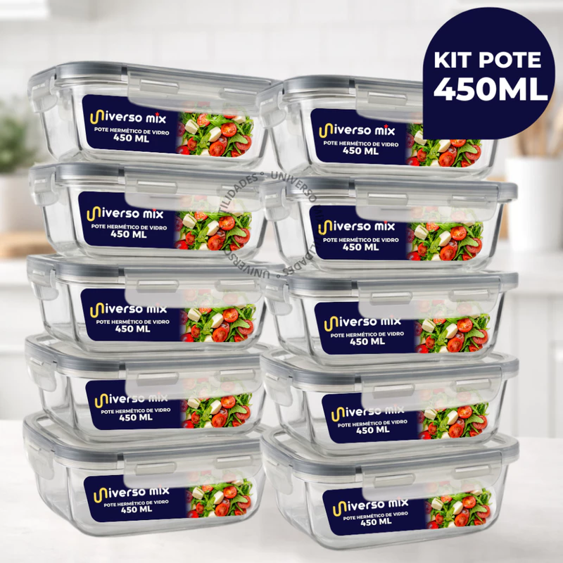 "Desconto Imperdível: Potes de Vidro Premium! 🥙"