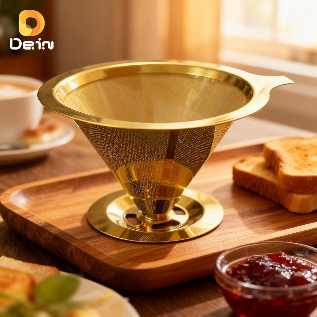 Filtro De Café Coador Inox 304(103) Grande Reutilizável Pour Over