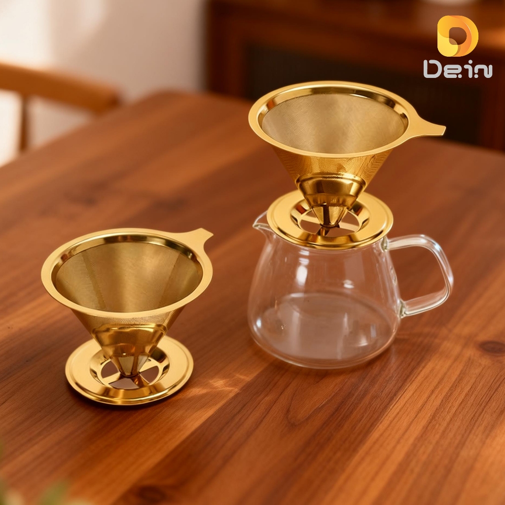 Filtro De Café Coador Inox 304(103) Grande Reutilizável Pour Over